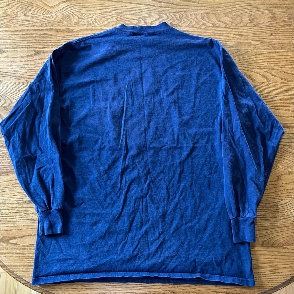 Vintage Russell Athletic Blue Long Sleeve Shirt Polo International - Picture 6 of 6